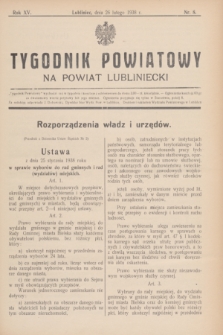 Tygodnik Powiatowy na powiat lubliniecki.R.15, nr 8 (26 lutego 1938)