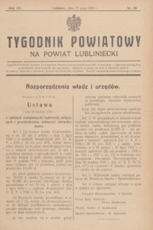 Tygodnik Powiatowy na powiat lubliniecki.R.15, nr 20 (21 maja 1938)
