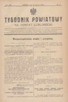 Tygodnik Powiatowy na Powiat Lubliniecki.R.16, nr 3 (28 stycznia 1939)