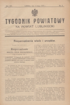 Tygodnik Powiatowy na Powiat Lubliniecki.R.16, nr 4 (4 lutego 1939)