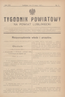 Tygodnik Powiatowy na Powiat Lubliniecki.R.16, nr 7 (25 lutego 1939)
