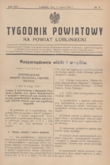 Tygodnik Powiatowy na Powiat Lubliniecki.R.16, nr 9 (11 marca 1939)