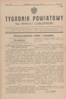 Tygodnik Powiatowy na Powiat Lubliniecki.R.16, nr 11 (24 marca 1939)