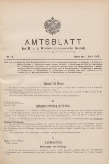 Amtsblatt des K. u. K. Kreiskommandos in Końsk.1916, Nr. 10 (1 April)