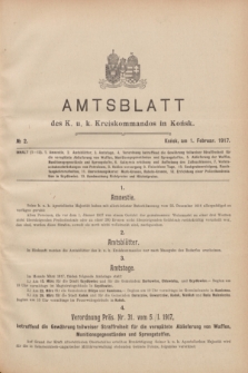 Amtsblatt des K. u. k. Kreiskommandos in Końsk.1917, № 2 (1 Februar)