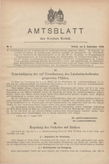 Amtsblatt des Kreises Końsk.1918, № 4 (6 September)