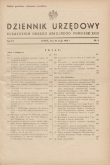 Dziennik Urzędowy Kuratorium Okręgu Szkolnego Pomorskiego.R.7, nr 5 (10 maja 1939)