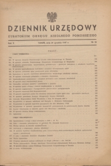 Dziennik Urzędowy Kuratorium Okręgu Szkolnego Pomorskiego.R.10, nr 13 (31 grudnia 1947)