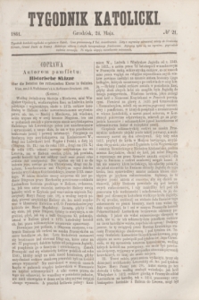 Tygodnik Katolicki. [T.2], № 21 (24 maja 1861)
