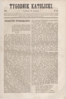 Tygodnik Katolicki. [T.2], № 34 (23 sierpnia 1861)