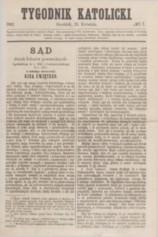 Tygodnik Katolicki. [T.3], № 17 (25 kwietnia 1862)