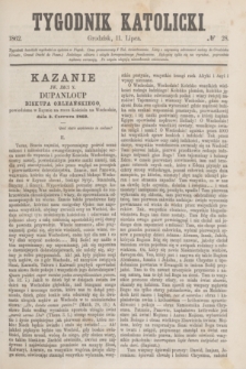 Tygodnik Katolicki. [T.3], № 28 (11 lipca 1862)