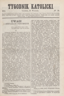 Tygodnik Katolicki. [T.3], № 39 (26 września 1862)