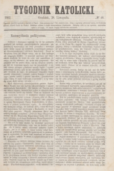 Tygodnik Katolicki. [T.3], № 48 (28 listopada 1862)
