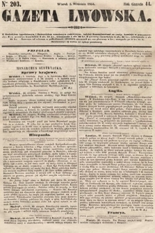 Gazeta Lwowska. 1854, nr 203