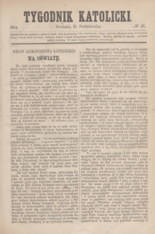 Tygodnik Katolicki. [T.5], № 43 (21 października 1864)