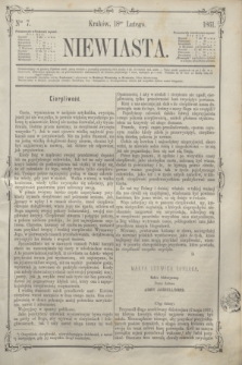 Niewiasta.1861, Ner 7 (18 lutego)
