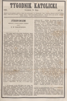 Tygodnik Katolicki. [T.6], № 20 (19 maja 1865)