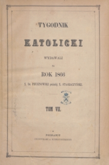 Tygodnik Katolicki. T.7, № 1 (5 stycznia 1866)