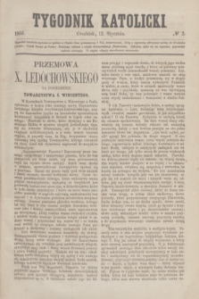 Tygodnik Katolicki. [T.7], № 2 (12 stycznia 1866)