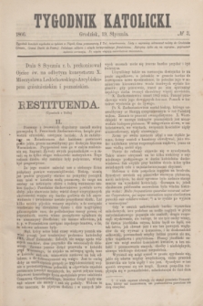 Tygodnik Katolicki. [T.7], № 3 (19 stycznia 1866)