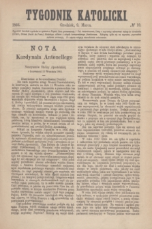 Tygodnik Katolicki. [T.7], № 10 (9 marca 1866)