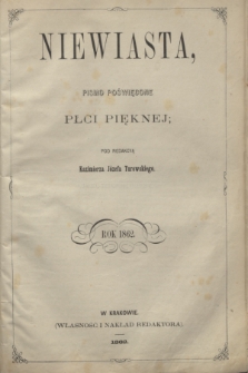 Niewiasta : pismo poświęcone płci pięknej.R.3, Spis przedmiotów (1862)