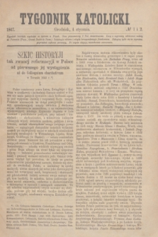 Tygodnik Katolicki. [T.8], № 1/2 (4 stycznia 1867)