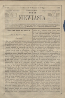 Niewiasta.R.3, Ner 23 (1 kwietnia 1863)