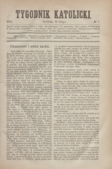 Tygodnik Katolicki. [T.9], № 7 (14 lutego 1868)