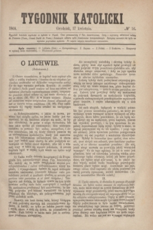 Tygodnik Katolicki. [T.9], № 16 (17 kwietnia 1868)