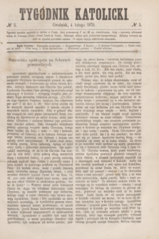 Tygodnik Katolicki. [T.11], № 5 (4 lutego 1870)