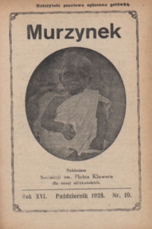 Murzynek.R.16, nr 10 (październik 1928)
