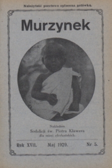 Murzynek.R.17, nr 5 (maj 1929)
