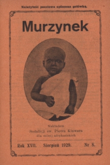 Murzynek.R.17, nr 8 (sierpień 1929)
