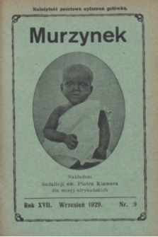 Murzynek.R.17, nr 9 (wrzesień 1929)