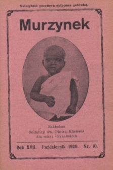 Murzynek.R.17, nr 10 (październik 1929)