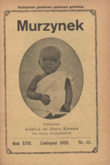 Murzynek.R.17, nr 11 (listopad 1929)