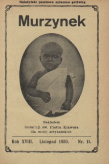 Murzynek.R.18, nr 11 (listopad 1930)