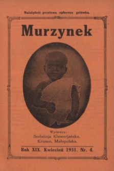 Murzynek.R.19, nr 4 (kwiecień 1931)