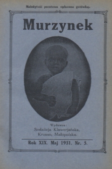 Murzynek.R.19, nr 5 (maj 1931)