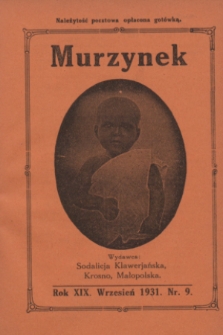 Murzynek.R.19, nr 9 (wrzesień 1931)