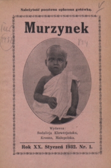 Murzynek.R.20, nr 1 (styczeń 1932)