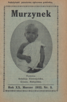 Murzynek.R.20, nr 3 (marzec 1932)