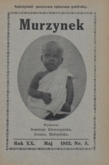 Murzynek.R.20, nr 5 (maj 1932)