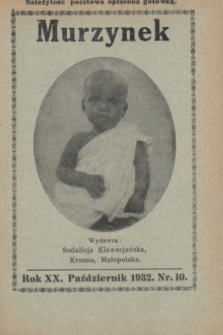 Murzynek.R.20, nr 10 (październik 1932)
