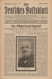 Ost-Deutsches Volksblatt.Jg.6, Folge 52 (25 Christmond [Dezember] 1927) = Jg.20