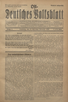 Ost-Deutsches Volksblatt.Jg.7, Folge 4 (22 Hartung [Jänner] 1928) = Jg.21