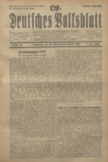 Ost-Deutsches Volksblatt.Jg.7, Folge 18 (29 Ostermond [April] 1928) = Jg.21