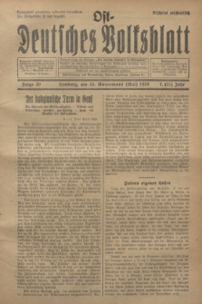 Ost-Deutsches Volksblatt.Jg.7, Folge 20 (13 Wonnemond [Mai] 1928) = Jg.21